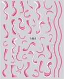 Nail Sticker Abstrakte Linien Pink