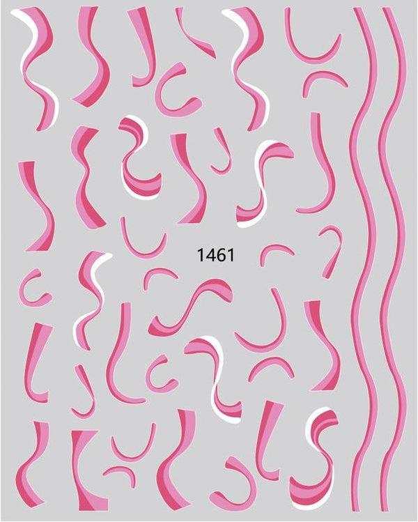Nail Sticker Abstrakte Linien Pink