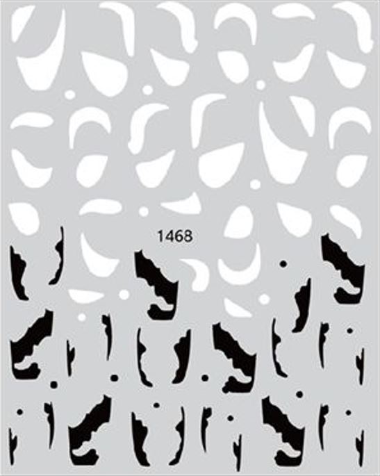 Nail Sticker Abstrakte Formen Schwarz Weiß