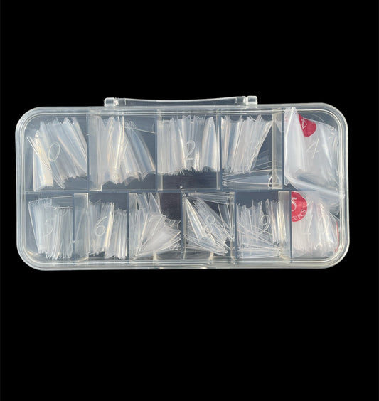 Stiletto Tips (600 Stück) mit Aufbewarungsbox