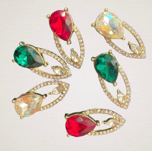 Nailart Overlay - Großer Tropfen mit Strass