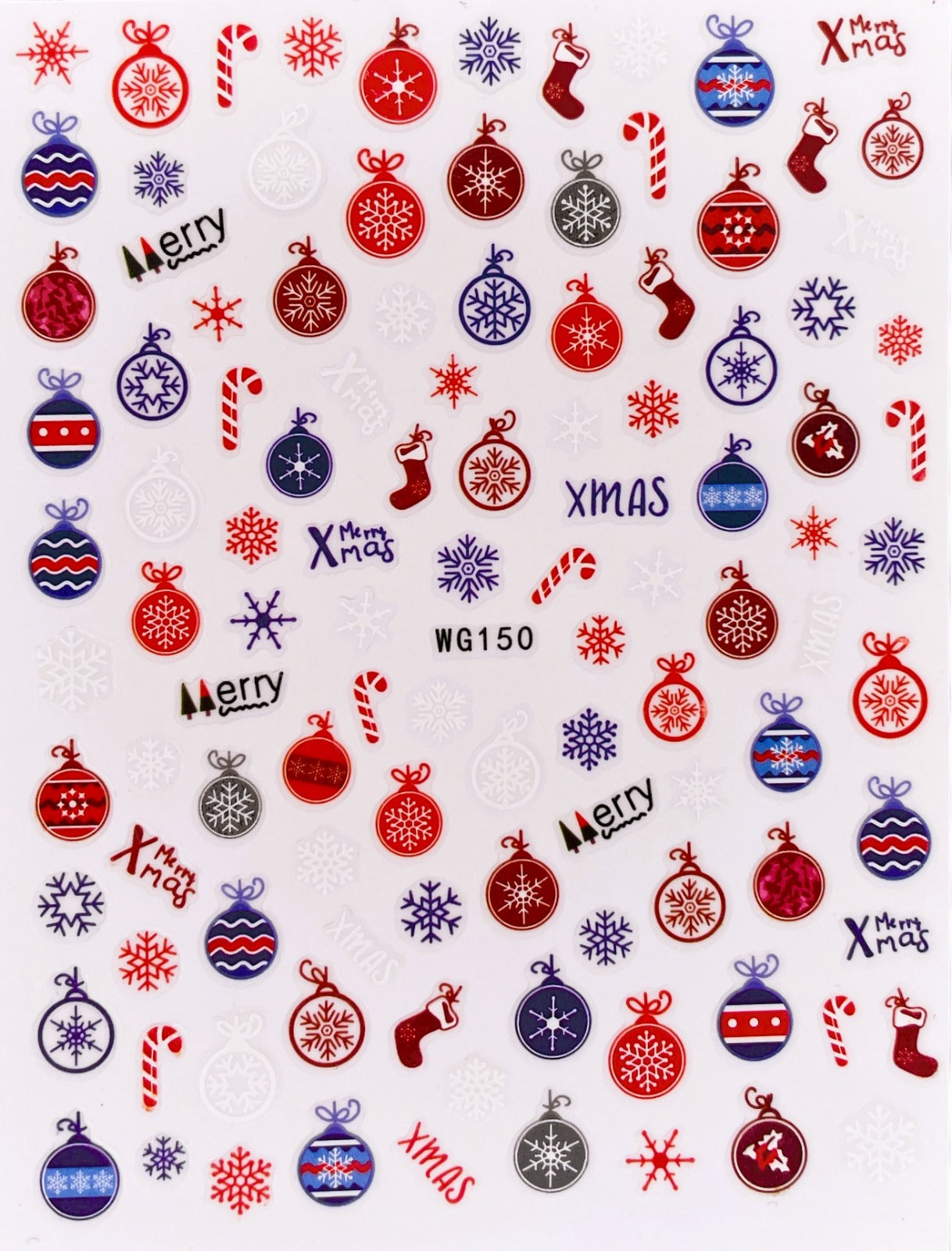 Nail Sticker Weihnachten Schneekugeln