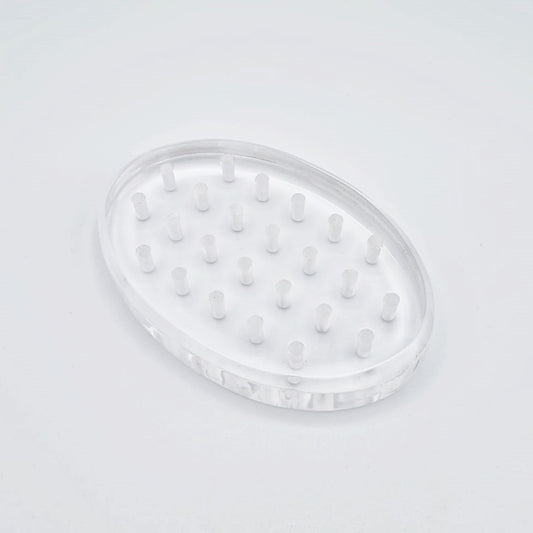 Nagelbohrer Halter Oval aus Acryl, 24 Löcher